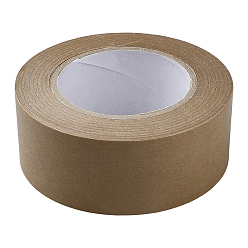 BurlyWood 50M Kraft Paper Adhesive Tape, Writable Non-Coated Surface for Masking, Sealing, and Packaging, BurlyWood, 4.9cm