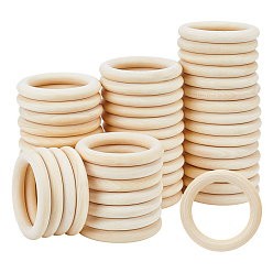 Античный Белый Неокрашенные кольца из древесины шимы для изготовления аксессуаров своими руками, подвесные петли, кольца для штор, свадебные подарочные коробки, ручки-петли, старинный белый, 69.5x10 мм, внутренний диаметр: 49.5 мм