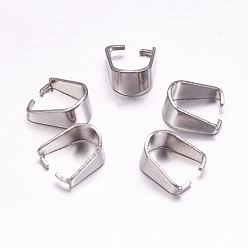 Нержавеющая Сталь Цвет Устойчив к потускнению 201 защелкивающиеся дужки из нержавеющей стали, цвет нержавеющей стали, 10x8.5x5 мм