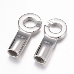 Stainless Steel Color 304 Stainless Steel Interlocking Clasps, Stainless Steel Color, 26.5x12x7mm, Hole: 5mm