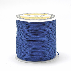 Medium Blue Polyester Cords, Medium Blue, 0.8mm, about 131.23~142.16 yards(120~130m)/roll