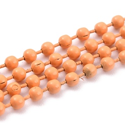 Сэнди Коричневый Латунные шариковые цепи ручной работы, пайки, с катушкой, песчаный коричневый, 3 мм, 32.8 футов (10 м) / рулон