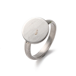 Нержавеющая Сталь Цвет Регулируемые элементы 304 из нержавеющей стали, выводы для основания простого кольца, плоско-круглые, цвет нержавеющей стали, лоток : 12 мм, 3 мм, внутренний диаметр: 17 мм