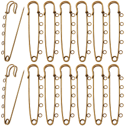 Античная Бронза 30шт железная брошь выводы, античная бронза, 16x50x5 мм, отверстие : 3 мм