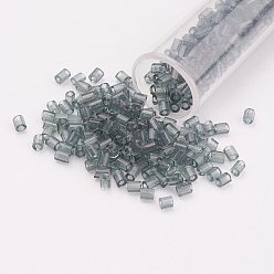 Gainsboro 11/0 Two Cut Round Hole Glass Seed Beads, Hexagon, Transparent Colours, Gainsboro, 2x2mm, Hole: 0.5mm, about 41000pcs/pound