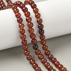 Гранат Натуральный оранжевый гранатовый бисер пряди, круглые, 6~6.5 мм, отверстие : 0.8~1 мм, около 56~66 шт / нитка, 14.96~15.43'' (38~39.2 см)