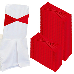 Red Polyester Dinning Chair Cover, Chair Decorations, Red, 320mm