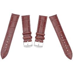 Sattelbraun Lederarmbänder, mit Edelstahlklammern, Sattelbraun, 88x22x2 mm, 124x20x2 mm