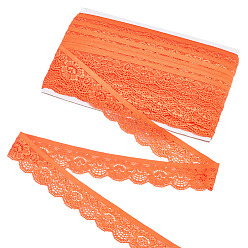 Оранжевый 20ярдов кружевной отделки, эластичная шелковая лента, для шитья украшения, оранжевые, 1 дюйм (25 мм), 20 ярдов / набор