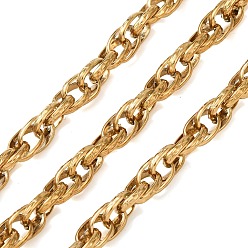 Золотой 304 из нержавеющей стали веревочные сети, несварные, с катушкой, золотые, 9x7x2 мм