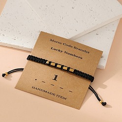 Черный Браслеты из нержавеющей стали в стиле азбуки Морзе для женщин и мужчин, чёрные, 5-1/2~10-1/4 дюйм (14~26 см)