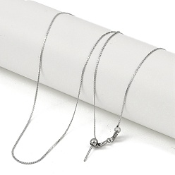 Нержавеющая Сталь Цвет 201 колье-цепочки из нержавеющей стали змеевик, регулируемые слайдер ожерелья для женщин и мужчин, не тускнеет, цвет нержавеющей стали, 19.69 дюйм (50 см)