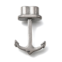 Античное Серебро 304 крюк из нержавеющей стали, для изготовления кожаных браслетов, античное серебро, 32x20.5x7.5 мм, отверстие : 10.5x5.5 мм