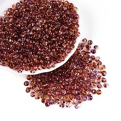 Сиена 6/0 стеклянные бусины градиентного цвета, прозрачные цветные бахрома каплевидные бусины, цвет охры, 5x4x4 мм, отверстие : 1.2 мм, Около 4500 шт / фунт