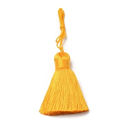Or Gros pompons en polyester, pompon de soie glacée, or, 50~57x12mm