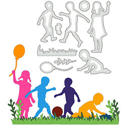 Human Детские трафареты для резки из углеродистой стали, для diy scrapbooking, Фотоальбом, декоративная бумага для тиснения, человек, 117x117x0.8 мм