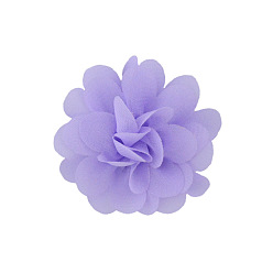 Flieder Handgefertigte gewebte Ornament-Accessoires, 3d Blume aus Chiffonstoff, Flieder, 50 mm