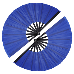 Темно-Синий Складной веер из пластика и полиэстера, для вечеринки свадебное танцевальное украшение, темно-синий, 348x30x38 мм