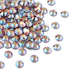 70030 200 Rose Peach AB Камни preciosa® crystal hotfix с плоской основой, чешский хрусталь, круглый(438 11 612 шатон роза вива 12 ®), 70030 200 розовый персик ab, ss 16 (3.8~4 мм)