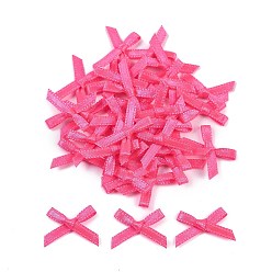 Темно-Розовый Аксессуары из полиэстера, бантом, темно-розовыми, 16x19x3 мм
