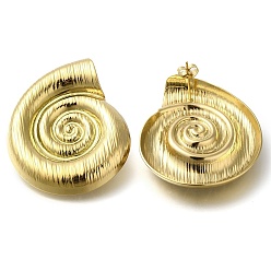 Настоящее золото 18K Ионное покрытие (ip) 304 серьги-гвоздики из нержавеющей стали, реальный 18 k позолоченный, 50x38 мм