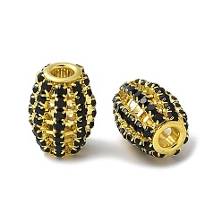 Золотой Латунные бусины со стразами , долговечный, стойки покрытие, без кадмия и без свинца, колонка, золотые, 20x15 мм, отверстие : 4 мм