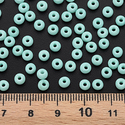 Medium Sea Green 6/0 Glass Seed Beads, Macaron Color, Round Hole, Round, Medium Sea Green, 4~4.5x3mm, Hole: 1~1.2mm, about 4500pcs/bag, about 450g/bag.