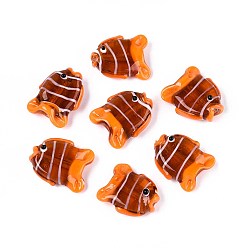 Сиена Бусины лэмпворк , клоун, цвет охры, 20~21.5x17~18x8.5~9 мм, отверстие : 0.8~1 мм