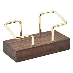 Верблюжий 1Деревянный держатель для визитных карточек, держатель для визитных карточек из сплава, прямоугольные, верблюжие, 10x4.9x5.2 см