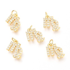 Дева Латунные микропаве прозрачные кубические циркониевые подвески, с прыжковых колец, реальный 18 k позолоченный, двенадцать созвездий, Дева, 12x9x2 мм, отверстие : 2.6 мм
