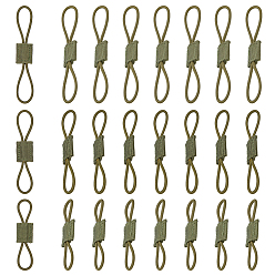 Dark Green 24Pcs 3 Styles Nylon with Rubber Tactical Gear Holder Clip, Elastic Binding Ribbon Buckle for Tactical Vests Backpacks Bags, Dark Green, 85~125mm, 8pcs/style