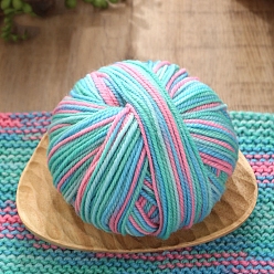 Бирюза Кашемир сегмент окрашенная пряжа, для ткачества, вязание крючком, бирюзовые, 2 мм, около 131.23 ярдов (120 м) / моток