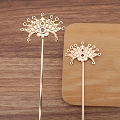 Light Gold Сплав эмаль палочка для волос находка, аксессуары в древнем стиле ханьфу для женщин, цветок, золотой свет, 120 мм