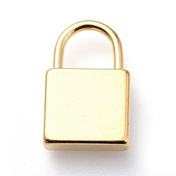 Золотой Вакуумное покрытие pvd 304 подвески из нержавеющей стали, замок навесной, золотые, 19x12x4 мм, отверстие : 7x6 мм