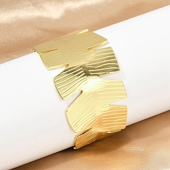 Настоящее золото 18K 304 женские браслеты-манжеты из нержавеющей стали, ионное покрытие (ip), реальный 18 k позолоченный, внутренний диаметр: 2-1/8x2-3/8 дюйм (5.5x6 см)