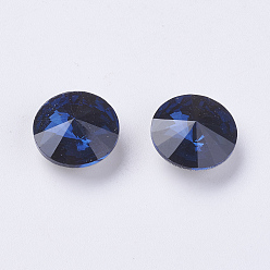 Монтана K 9 горный хрусталь заостренный назад, горный хрусталь Риволи, класс А, с покрытием на задной стороне, конус, Монтана, 5x3 мм