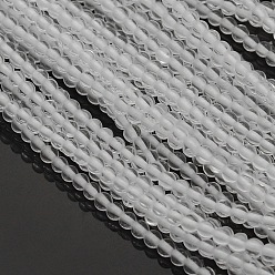 Хрусталь Природный кристалл кварца круглые бусины пряди, 3 мм, отверстие : 1 мм, около 137 шт / нитка, 15.7 дюйм