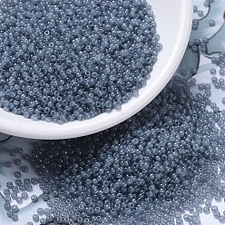 (RR2378) Transparent SteelBlue Luster MIYUKI Round Rocailles Beads, Japanese Seed Beads, (RR2378) Transparent Steel Blue Luster, 11/0, 2x1.3mm, Hole: 0.8mm, about 1100pcs/bottle, 10g/bottle