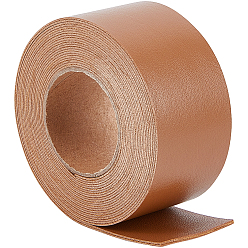 Шоколадный 2m ПВХ двухсторонние ленты из искусственной кожи, для одежды, изготовление пакетов, цвет шоколада, 37.5 мм, около 2.19 ярдов (2 м) / рулон