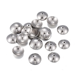 Нержавеющая Сталь Цвет Не тускнеет 201 колпачки из нержавеющей стали, полукруглый, цвет нержавеющей стали, 8x2 мм, отверстие : 0.8 мм