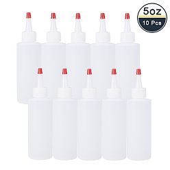 Weiß Kunststoff-Kleber-Flaschen, weiß, 12.8x4.5 cm, Kapazität: 150 ml, 10 Stück / Set