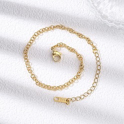 Настоящее золото 18K Браслеты из латунных цепей роло для женщин, реальный 18 k позолоченный, 7-3/8 дюйм (18.7 см)