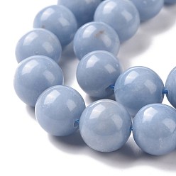 Angelite Natural Angelite Beads Strands, Round, 12mm, Hole: 1mm, about 34pcs/strand, 15.91 inch(40.5cm)