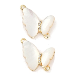 Настоящее золото 18K Латунные микро проложить кубического циркония подвески, без кадмия, без никеля и без свинца, с оболочкой, бабочки прелести, реальный 18 k позолоченный, 16x16x4 мм, отверстие : 1.2 мм