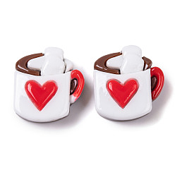 Drink Рождественские украшения, тема, непрозрачная смола, декодированные кабошоны, пить, 20x18.5x7 мм