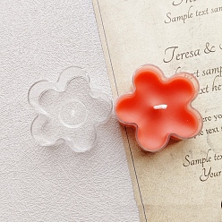 Цветок Пластиковая чашка для свечи, прозрачные, цветок, 48x18 мм