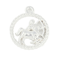 Стрелец Подвески из сплава «двенадцать созвездий», Стрелец, 22.5x19x2.5 мм, отверстие : 1.8 мм