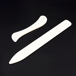 White Plastic Letter Opener Knife Tools, for Leather Craft Making, White, 20.5x2.5x0.5cm & 12x3x0.5cm, 2pcs/set