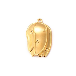 Цветок Шкентели нержавеющей стали, золотые, цветок, 27x17 мм