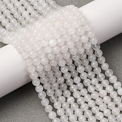 Rainbow Moonstone Бусины из натурального радужного лунного камня, круглые, 4.5 мм, отверстие : 0.9 мм, около 88 шт / нитка, 15.55'' (39.5 см)